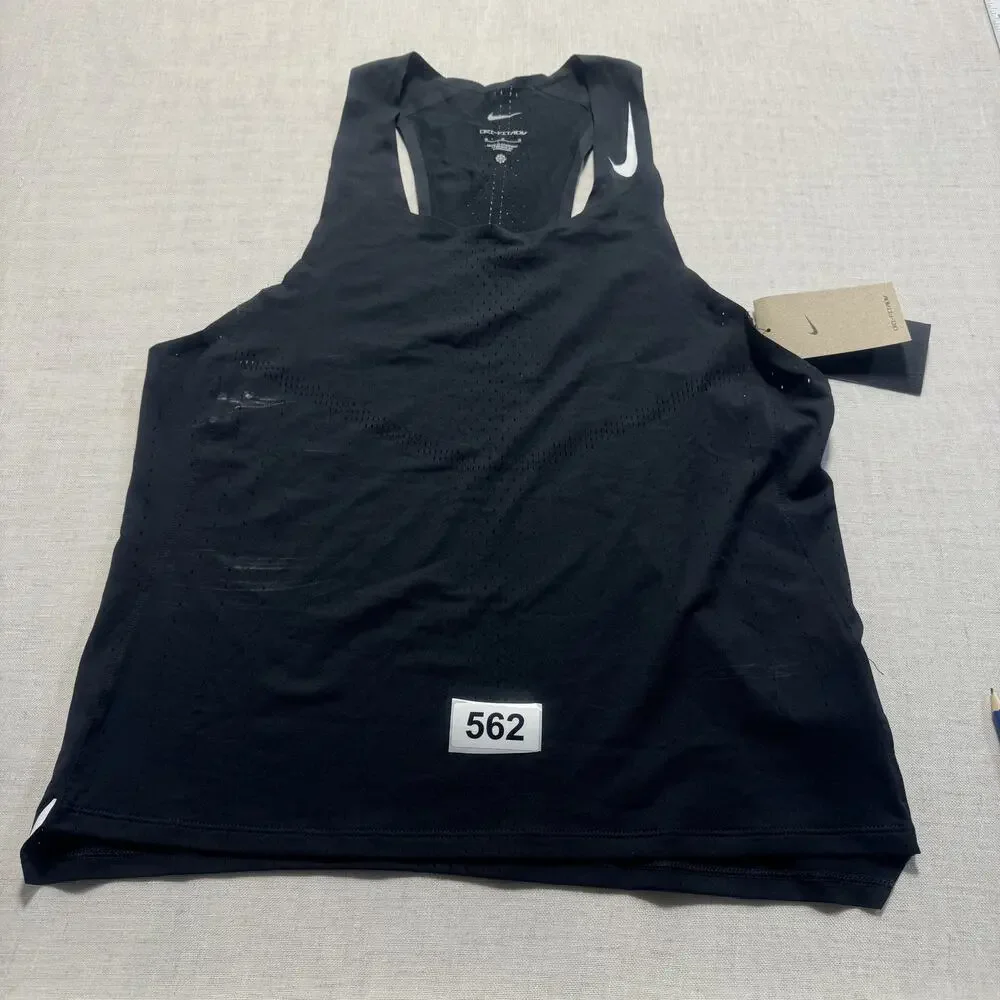 Nike Dri-fit Sport‎ Singlet Men Sz M Black Brand New